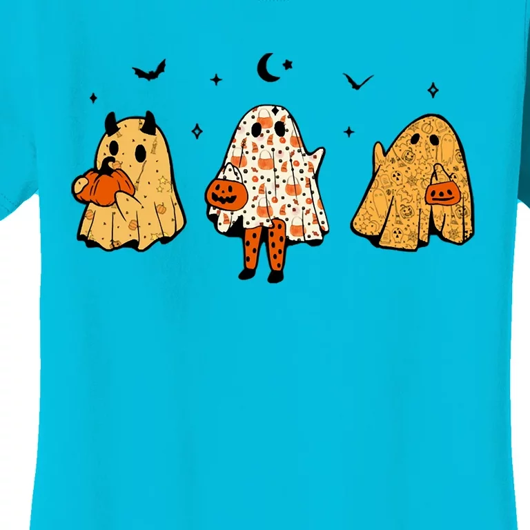 Spooky Ghosts Treat Or Treating Ghost Boo Spooky Squad Gift Women's T-Shirt