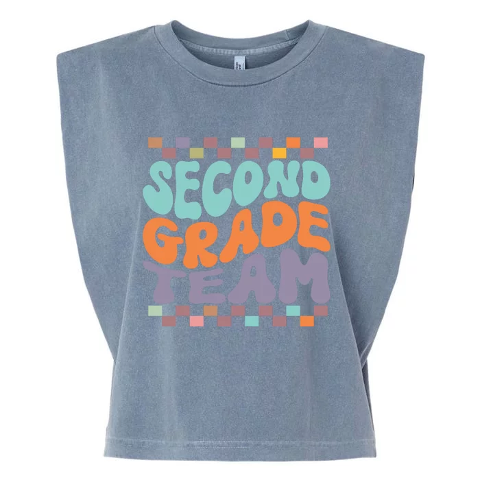 Second Grade Team Teacher Student Back To School 2nd Grade Gift Garment-Dyed Women's Muscle Tee