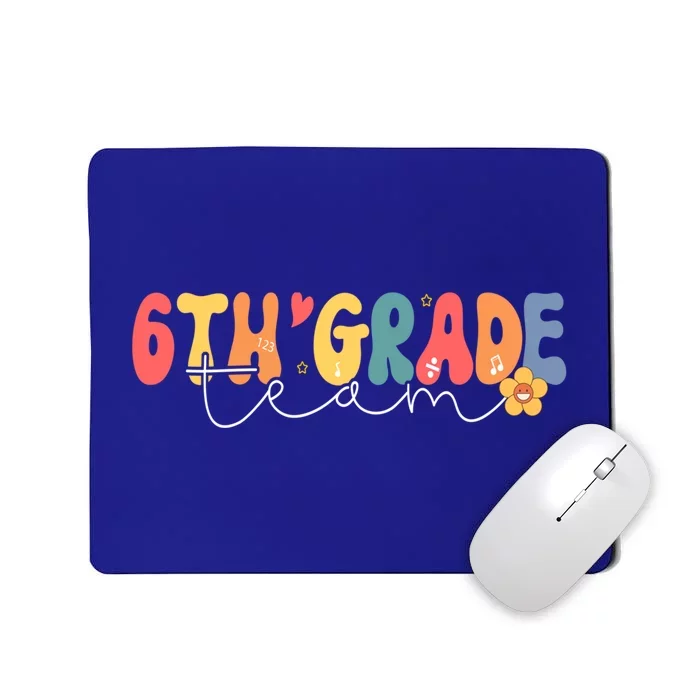 Sixth Grade Teacher Retro Groovy Design 6Th Grade Team Cool Gift Mousepad