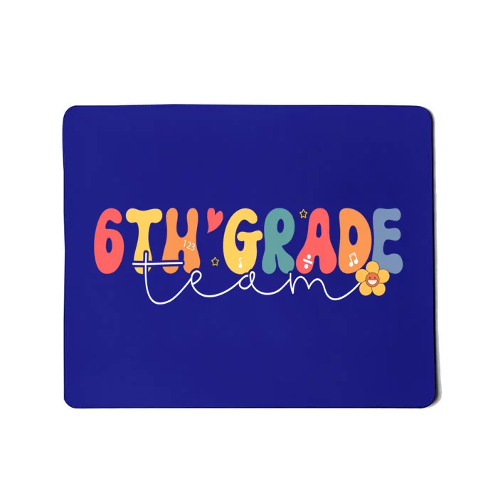 Sixth Grade Teacher Retro Groovy Design 6Th Grade Team Cool Gift Mousepad