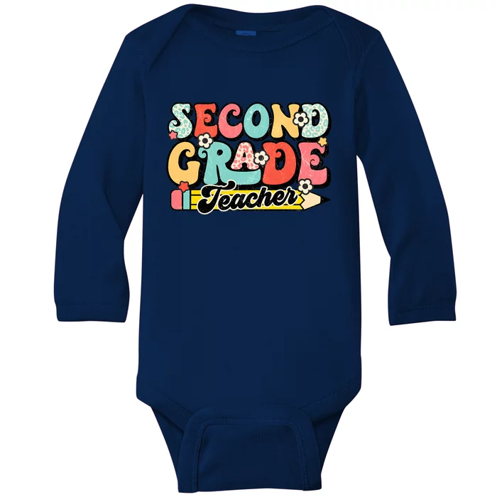 Second Grade Teacher 2nd Grade Teacher Baby Long Sleeve Bodysuit