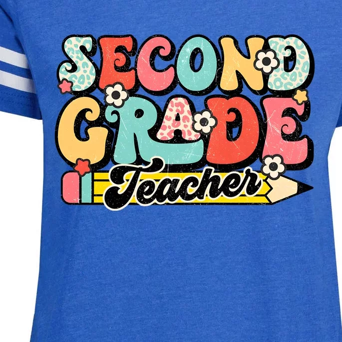 Second Grade Teacher 2nd Grade Teacher Enza Ladies Jersey Football T-Shirt