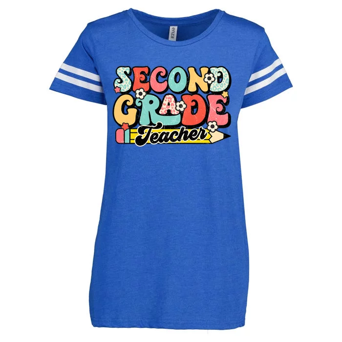 Second Grade Teacher 2nd Grade Teacher Enza Ladies Jersey Football T-Shirt