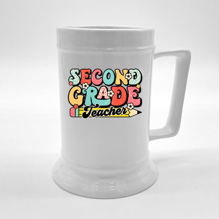 Second Grade Teacher 2nd Grade Teacher Front & Back Beer Stein