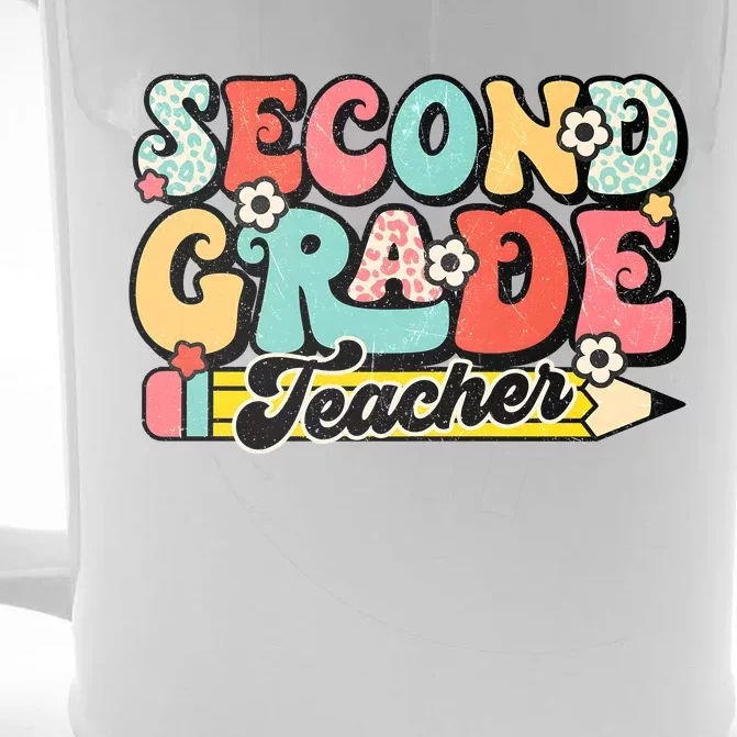 Second Grade Teacher 2nd Grade Teacher Front & Back Beer Stein