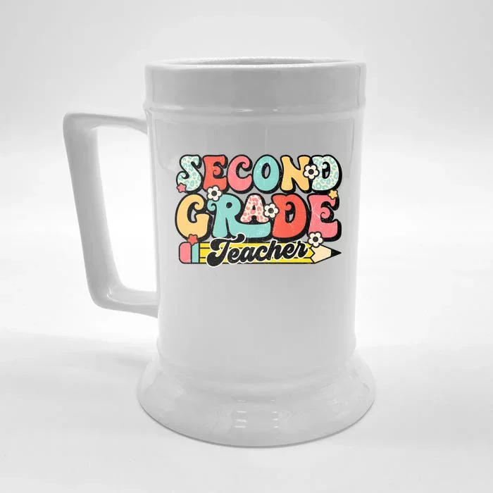 Second Grade Teacher 2nd Grade Teacher Front & Back Beer Stein