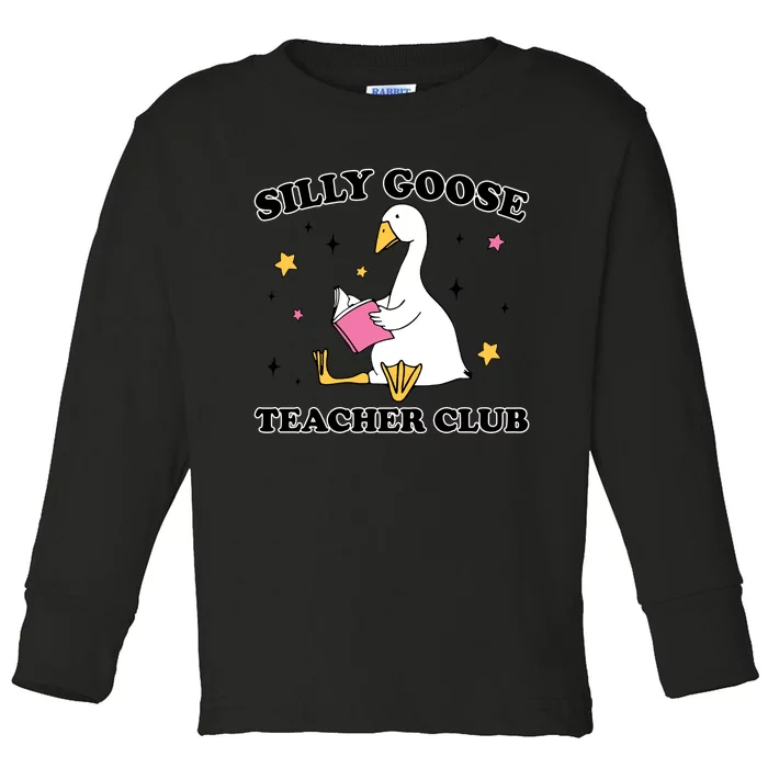 Silly Goose Teacher Club Toddler Long Sleeve Shirt