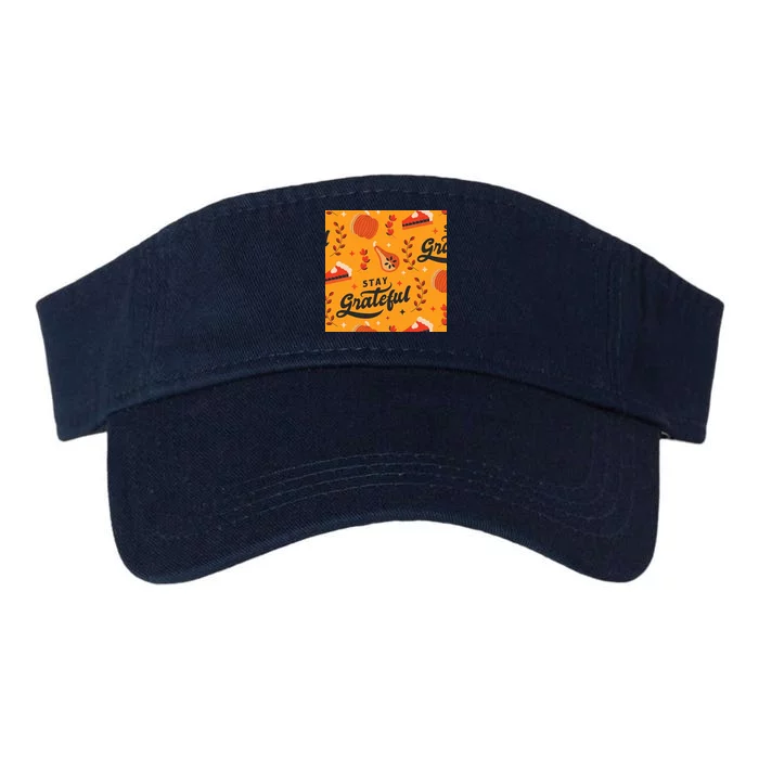 Stay Grateful Thanksgiving Holiday Valucap Bio-Washed Visor