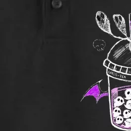 Spookscene Ghos Tea Spooky Boba Emo Goth Alt Purple Dry Zone Grid Performance Polo