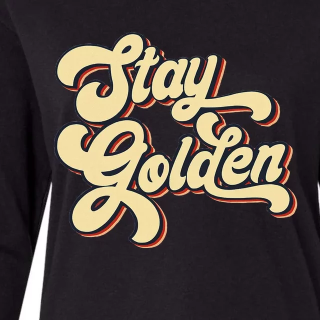 Stay Golden  The Golden Womens Cotton Relaxed Long Sleeve T-Shirt