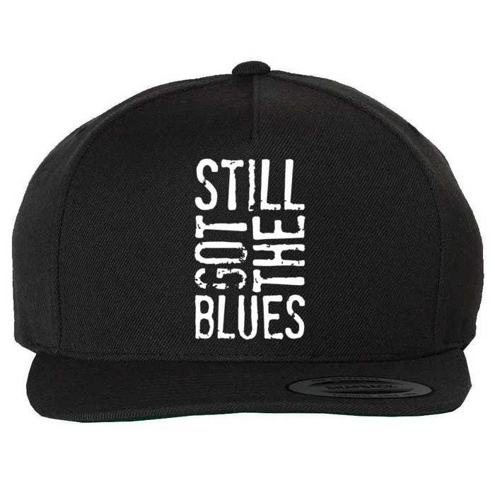 Still Got The Blues Black And White Jesus Wool Snapback Cap