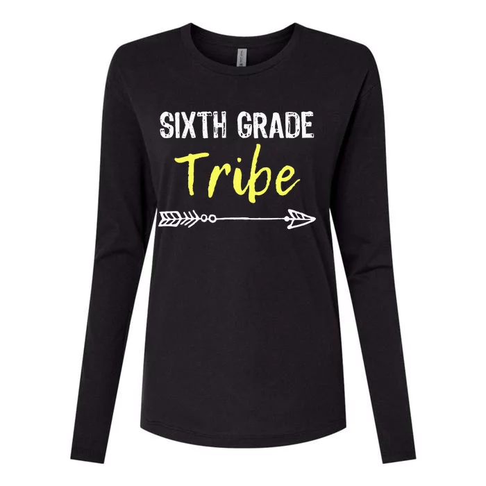 Sixth Grade Tribe 6th Teacher Back To School Gift Womens Cotton Relaxed Long Sleeve T-Shirt