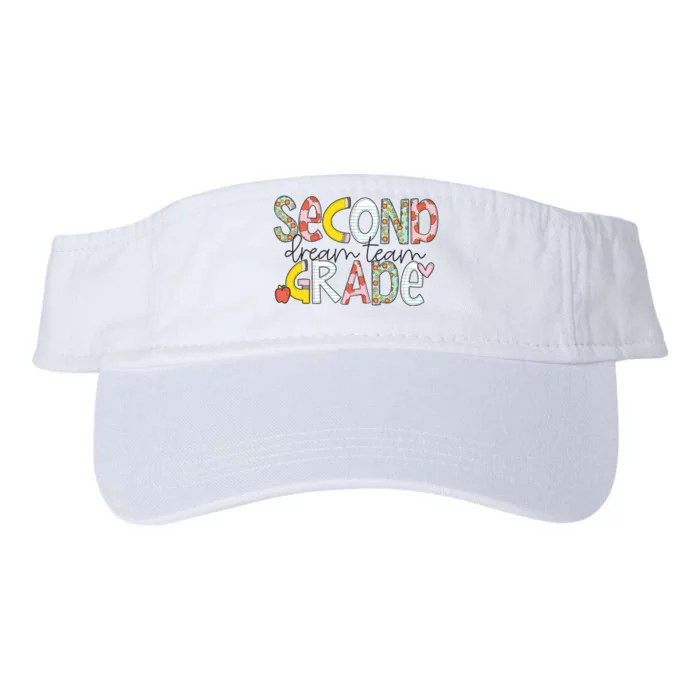 Second Grade Teacher Back To School 2nd Grade Dream Team Valucap Bio-Washed Visor