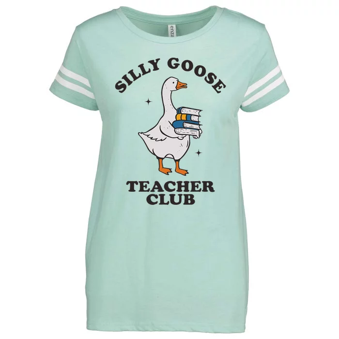 Silly Goose Teacher Club Funny Silly Teacher Enza Ladies Jersey Football T-Shirt