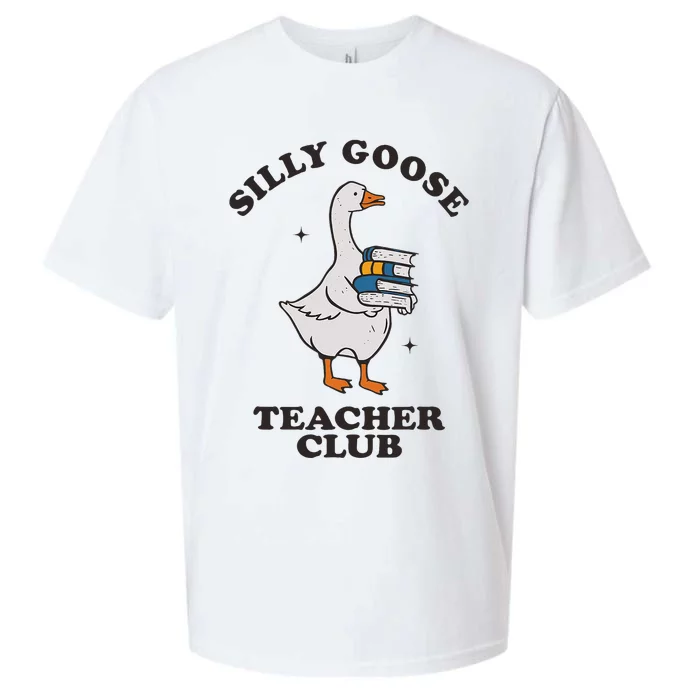 Silly Goose Teacher Club Funny Silly Teacher Sueded Cloud Jersey T-Shirt