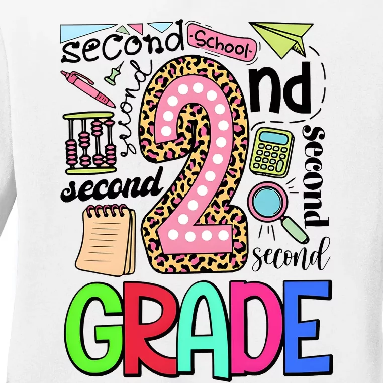 Second Grade Teacher 2nd Grade Back To School Ladies Long Sleeve Shirt