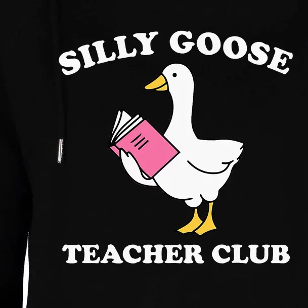 Silly Goose Teacher Club Back To School Teacher Silly Goose Womens Funnel Neck Pullover Hood