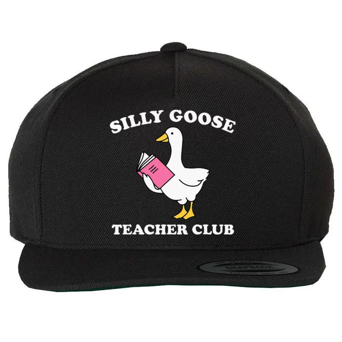 Silly Goose Teacher Club Back To School Teacher Silly Goose Wool Snapback Cap