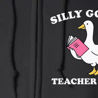 Silly Goose Teacher Club Back To School Teacher Silly Goose Full Zip Hoodie