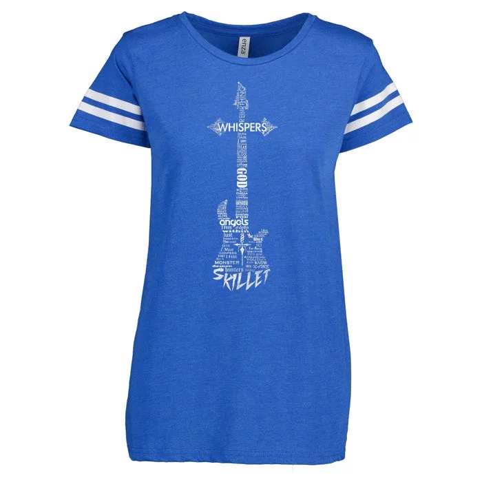 Skillet Guitar Typography On White Music Enza Ladies Jersey Football T-Shirt