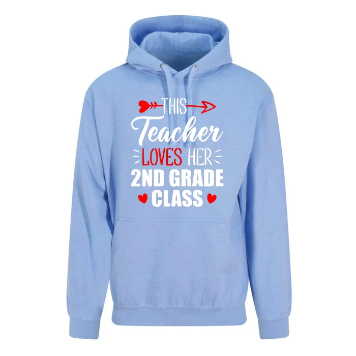 Second Grade Teacher This Teacher Loves Her 2nd Grade Class Gift Unisex Surf Hoodie