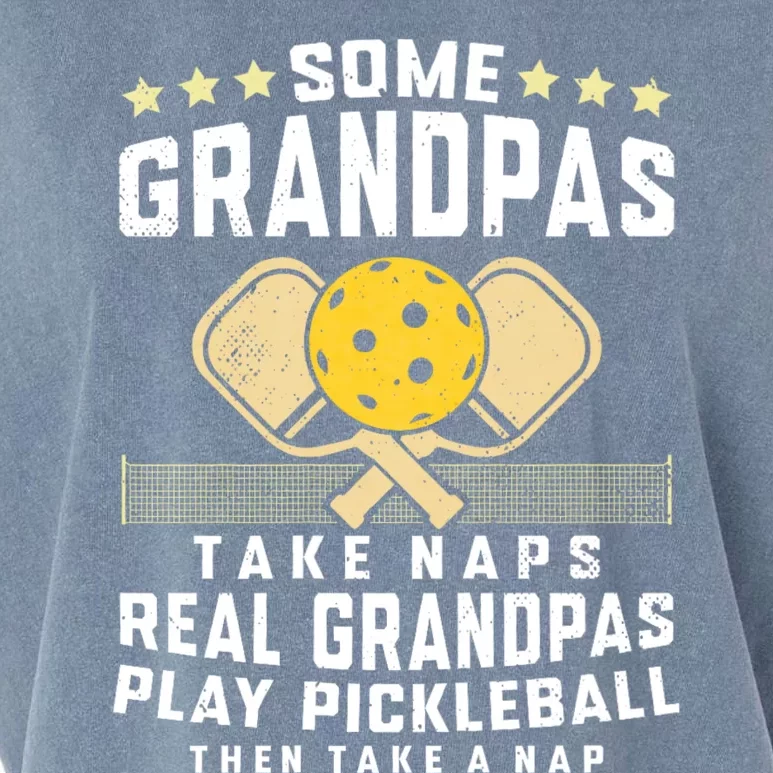 Some Grandpas Take Naps Real Grandpas Play Pickleball Then Take A Nap Garment-Dyed Women's Muscle Tee