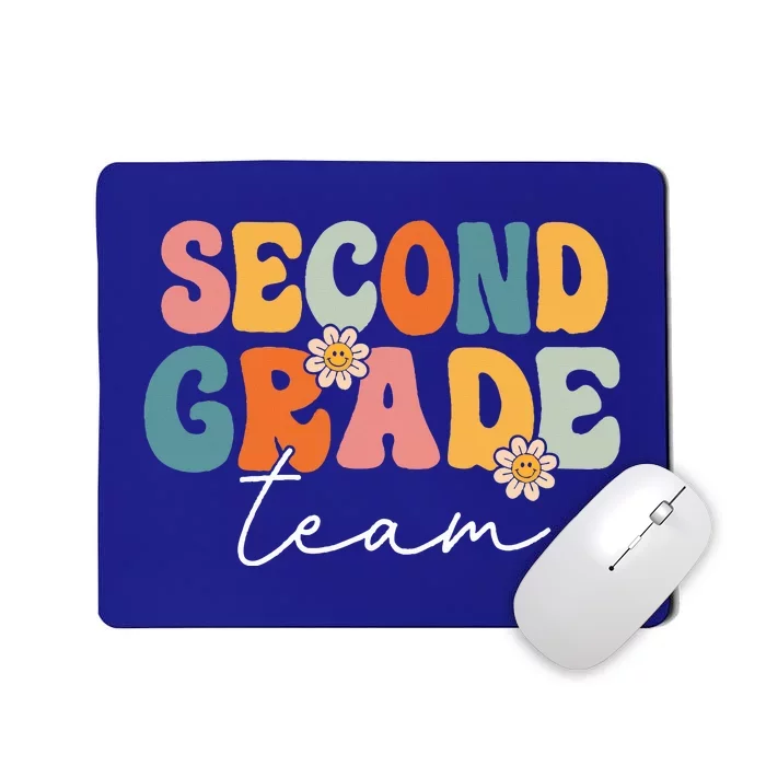 Second Grade Team Retro Groovy Back To School 2nd Grade Mousepad