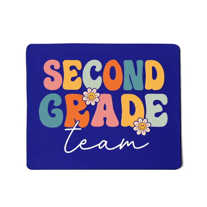 Second Grade Team Retro Groovy Back To School 2nd Grade Mousepad