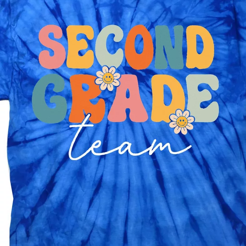 Second Grade Team Retro Groovy Back To School 2nd Grade Tie-Dye T-Shirt