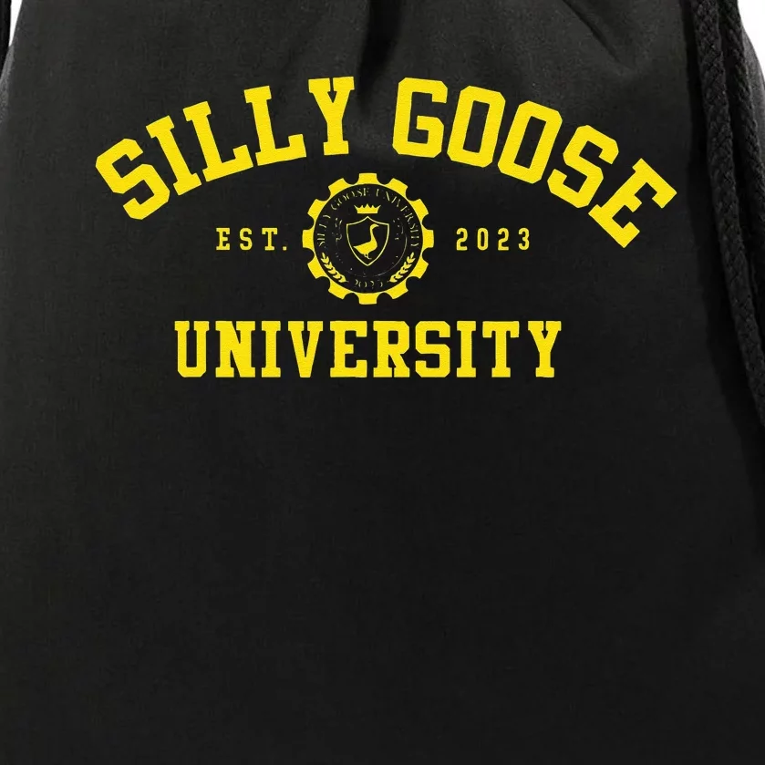 Silly Goose University For Men & Women Funny And Cute Drawstring Bag