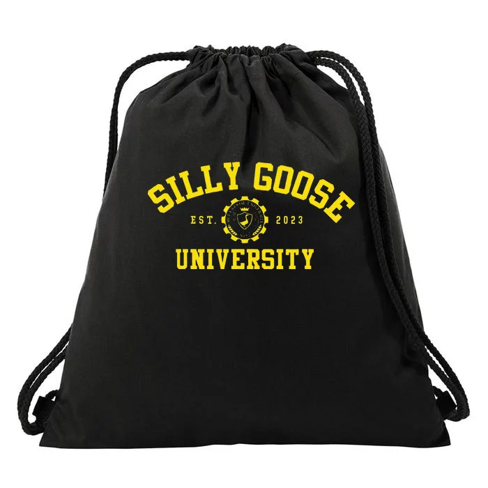 Silly Goose University For Men & Women Funny And Cute Drawstring Bag