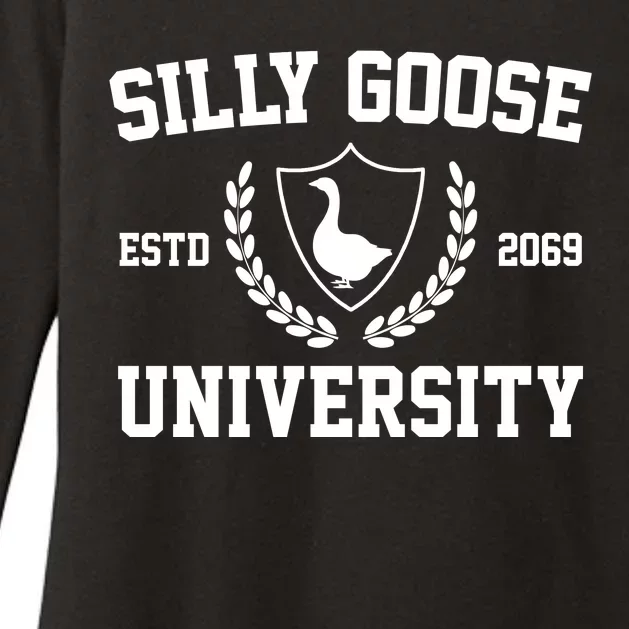 Silly Goose University Womens CVC Long Sleeve Shirt