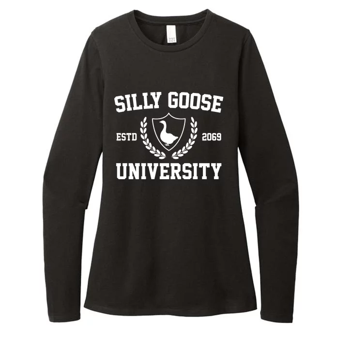 Silly Goose University Womens CVC Long Sleeve Shirt