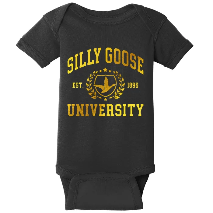 Silly Goose University Meme Funny Baby Bodysuit