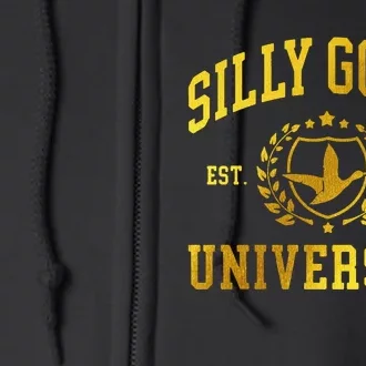 Silly Goose University Meme Funny Full Zip Hoodie