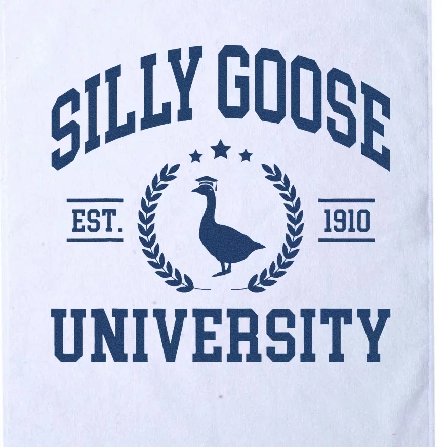 Silly Goose University Funny Goose On The Loose Funny Saying Platinum Collection Golf Towel