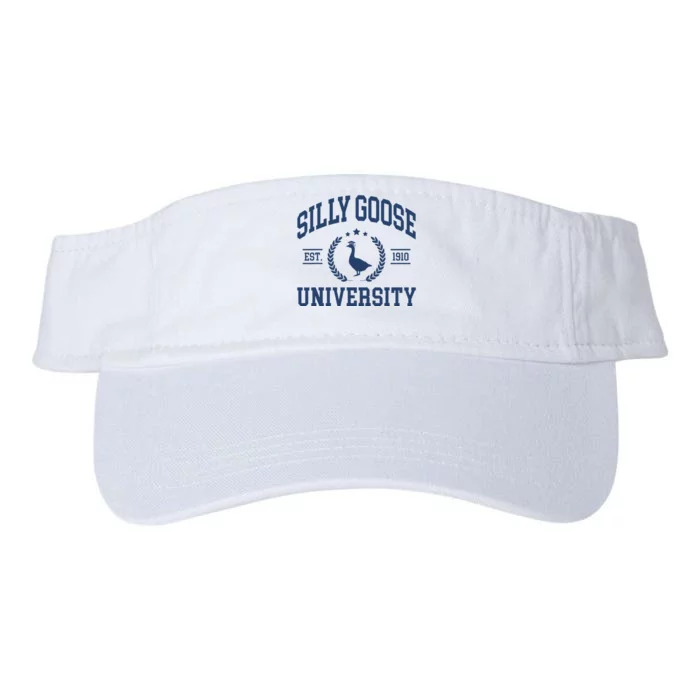 Silly Goose University Funny Goose On The Loose Funny Saying Valucap Bio-Washed Visor