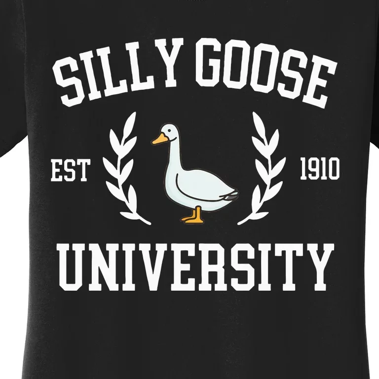 Silly Goose University Funny Goose Meme Costume Women's T-Shirt