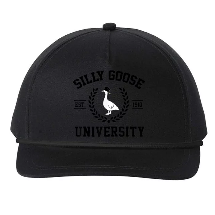 Silly Goose University Silly Goose Funny Meme School Bird Snapback Five-Panel Rope Hat