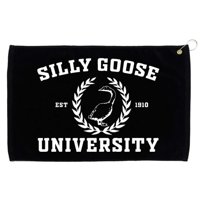 Silly Goose University Funny Meme Grommeted Golf Towel