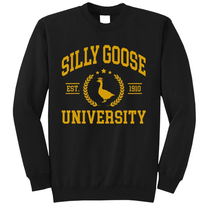 Silly Goose University Funny Goose On The Loose Funny Saying Sweatshirt