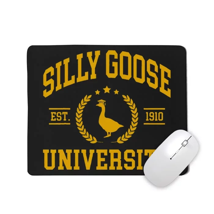 Silly Goose University Funny Goose On The Loose Funny Saying Mousepad