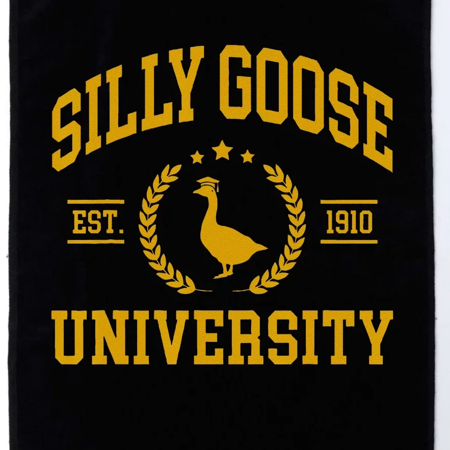 Silly Goose University Funny Goose On The Loose Funny Saying Platinum Collection Golf Towel