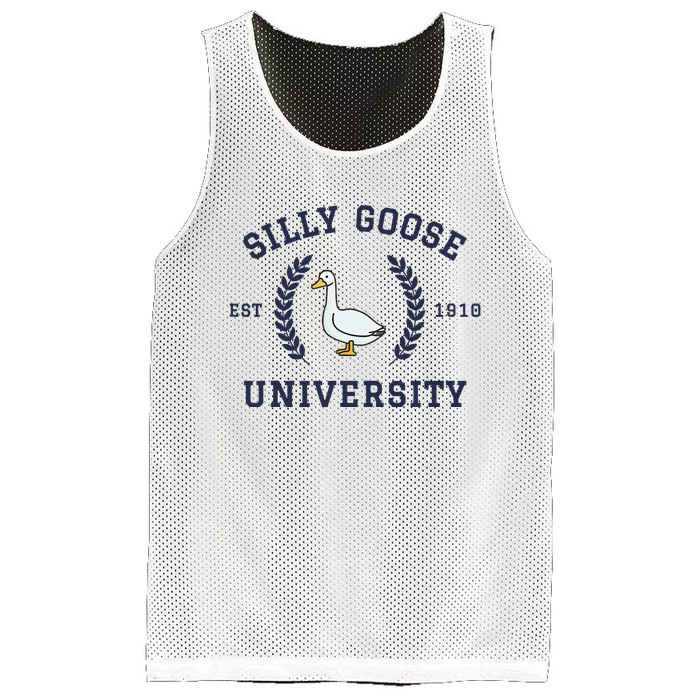 Silly Goose University Funny Silly Goose Mesh Reversible Basketball Jersey Tank