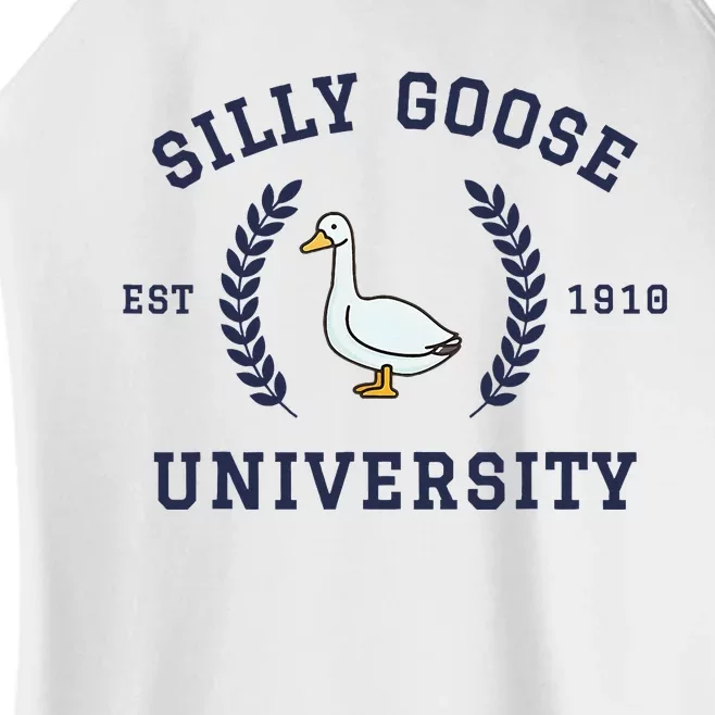 Silly Goose University Funny Silly Goose Women’s Perfect Tri Rocker Tank