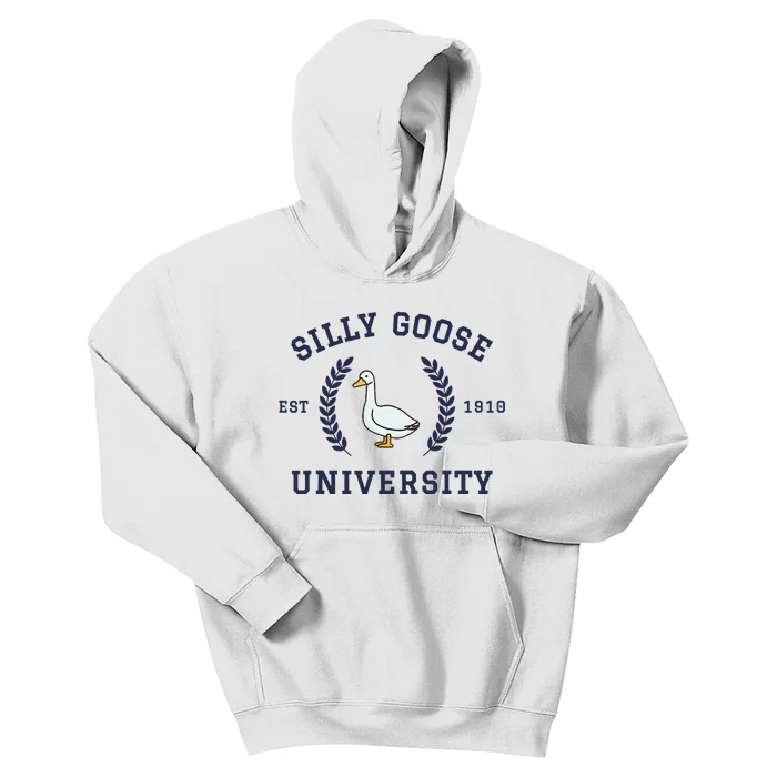 Silly Goose University Funny Silly Goose Kids Hoodie