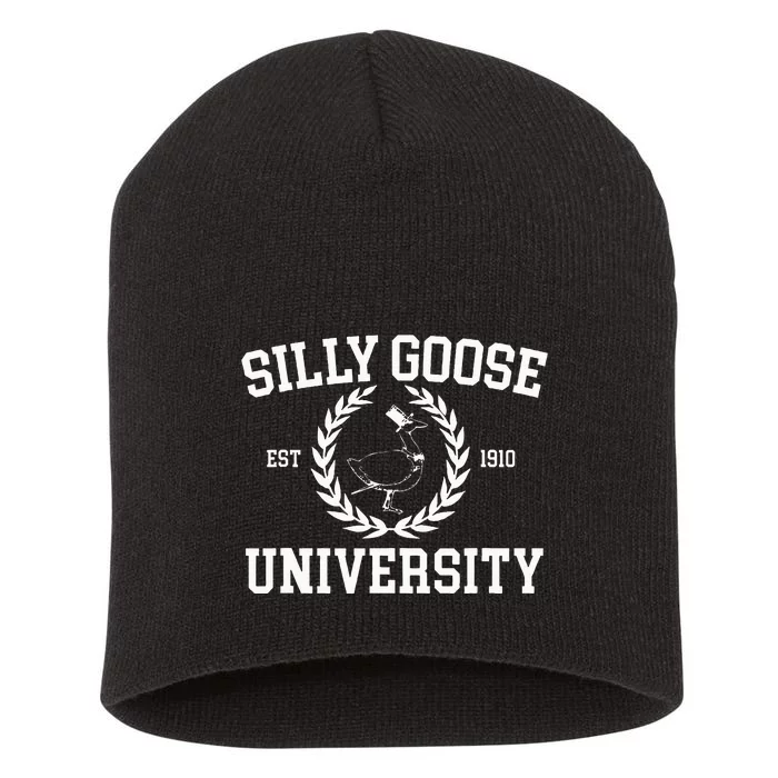 Silly Goose University Wo Silly Goose Meme Costume Short Acrylic Beanie