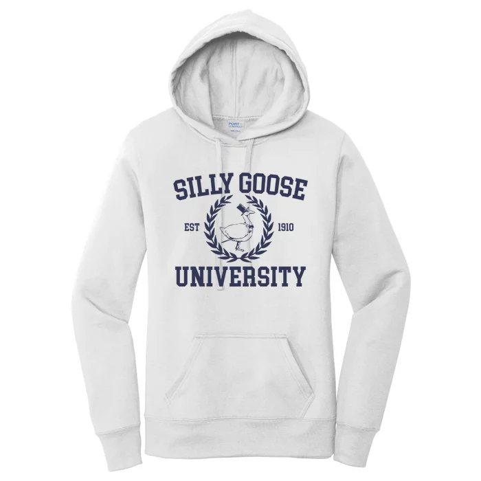 Silly Goose University Funny Silly Goose Meme Bird Lover Women's Pullover Hoodie