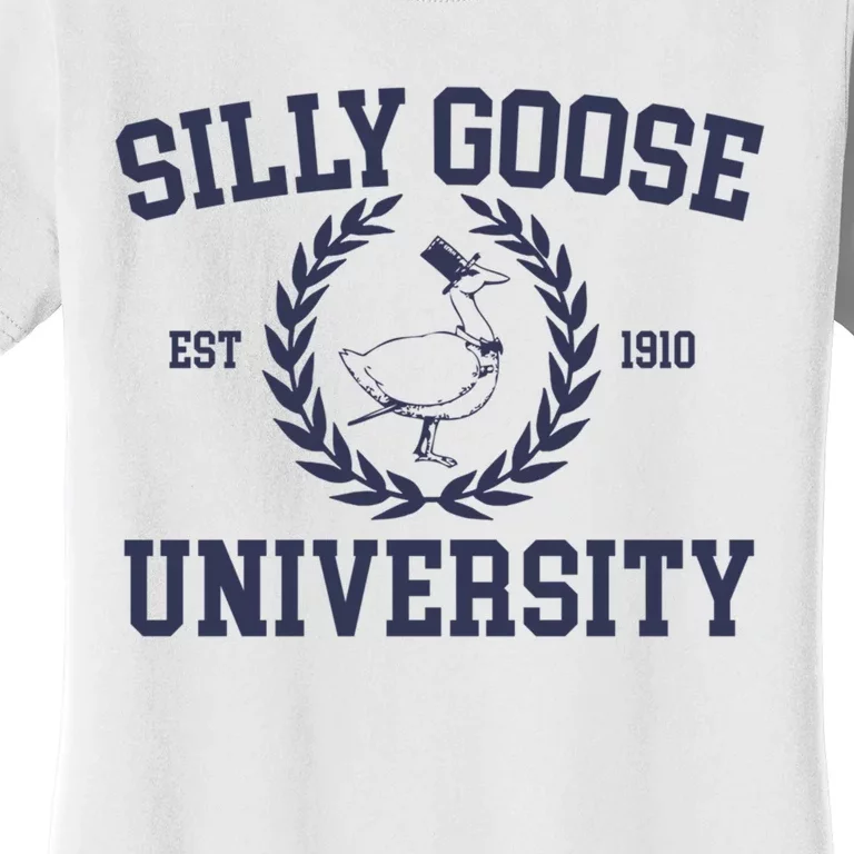 Silly Goose University Funny Silly Goose Meme Bird Lover Women's T-Shirt