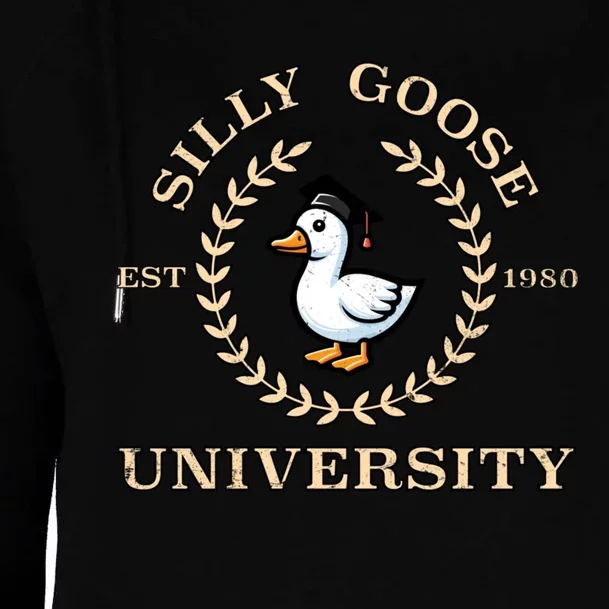 Silly Goose University Gift Womens Funnel Neck Pullover Hood